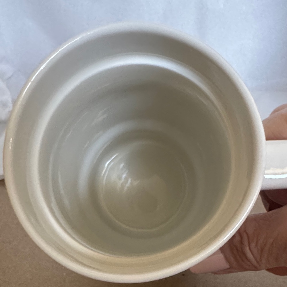 Ceramic Travel Mug with Mint Accent - White & Mint - Picture 4 of 6